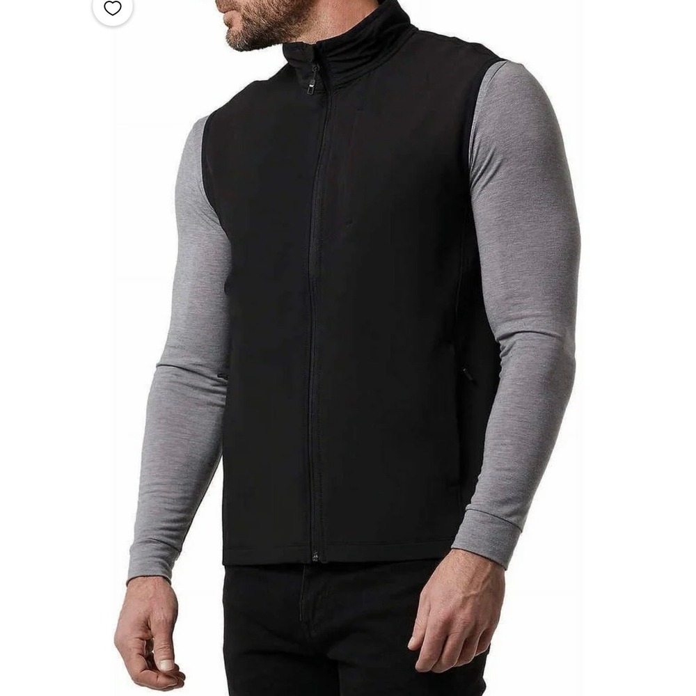 32 Degrees Heat Full Zip Vest Softshell Water Repellent Mens XXL Black